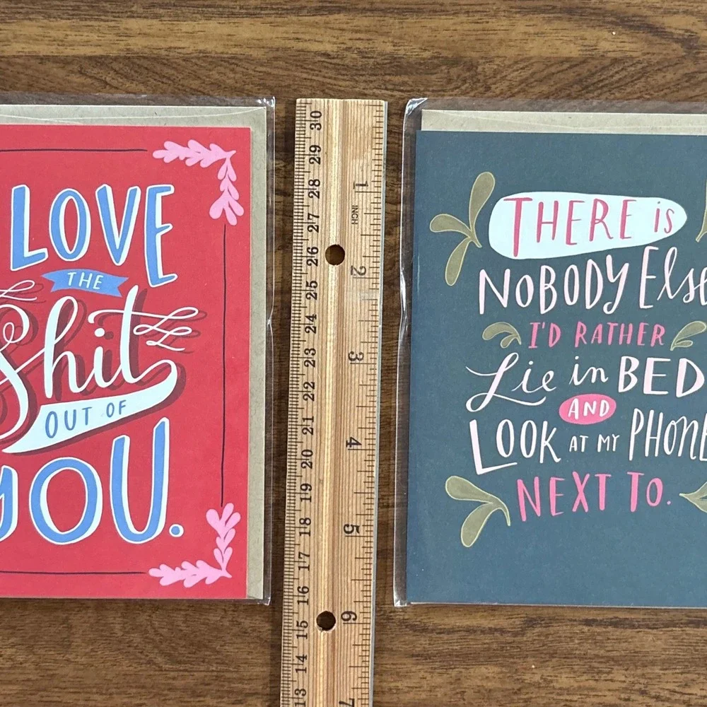 2 Emily McDowell Greeting Cards Funny Sarcastic Love Anniversary Wedding for Him